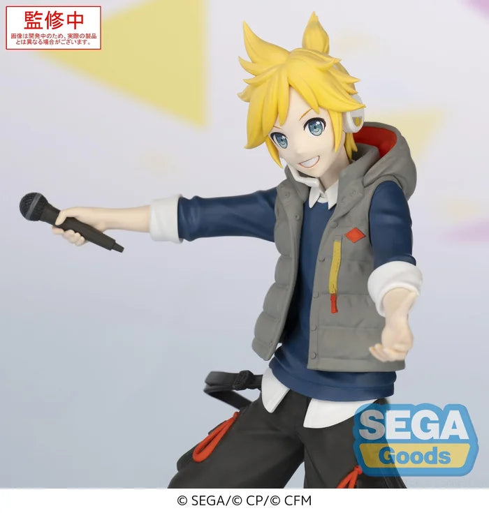 Figurine Hatsune Miku et Kagamine Len Street SEKAI Desktop x Decorate 14cm par Sega face