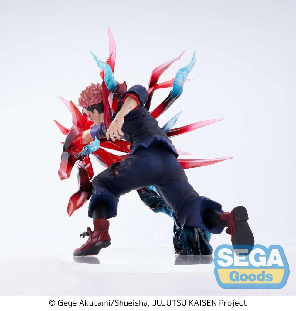 Figurine Yuji Itadori Black Flash Luminasta 15cm par Sega – Jujutsu Kaisen de dos