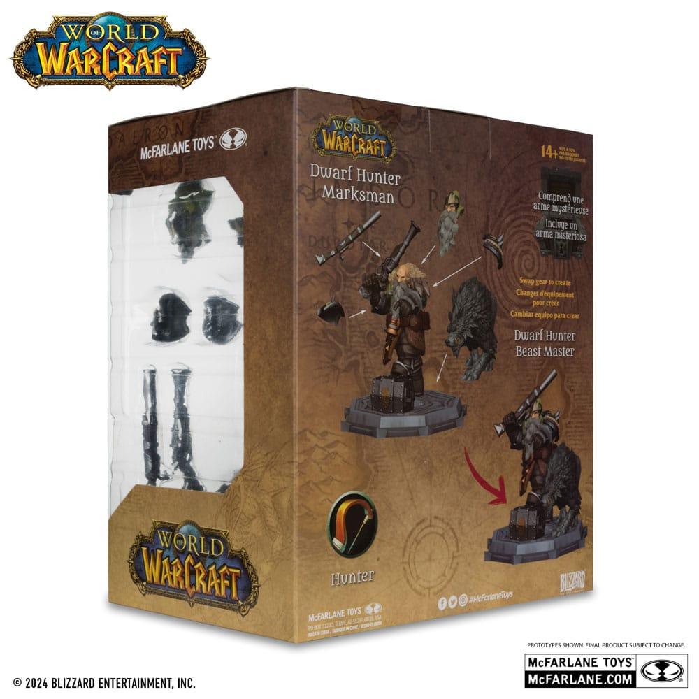Figurine World Of Warcraft du Chasseur Nain et son loup - Mc Farlane - Geeky Owl