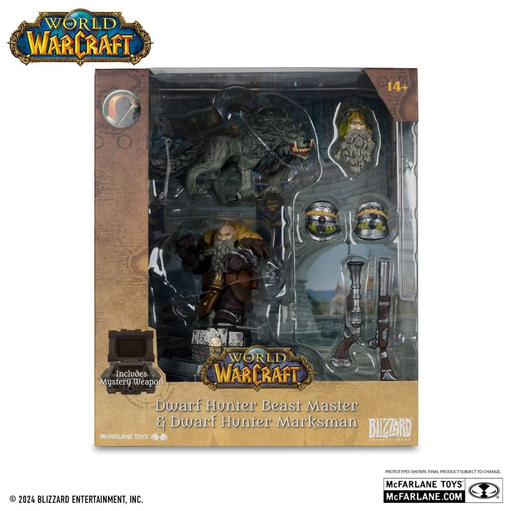 Figurine World Of Warcraft du Chasseur Nain et son loup - Mc Farlane - Geeky Owl
