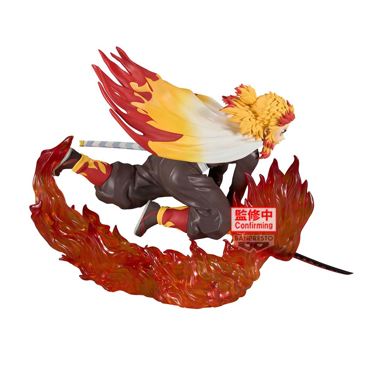 Figurine Kyojuro Rengoku Demon Slayer Vibration Stars Plus Banpresto 14cm coté droit