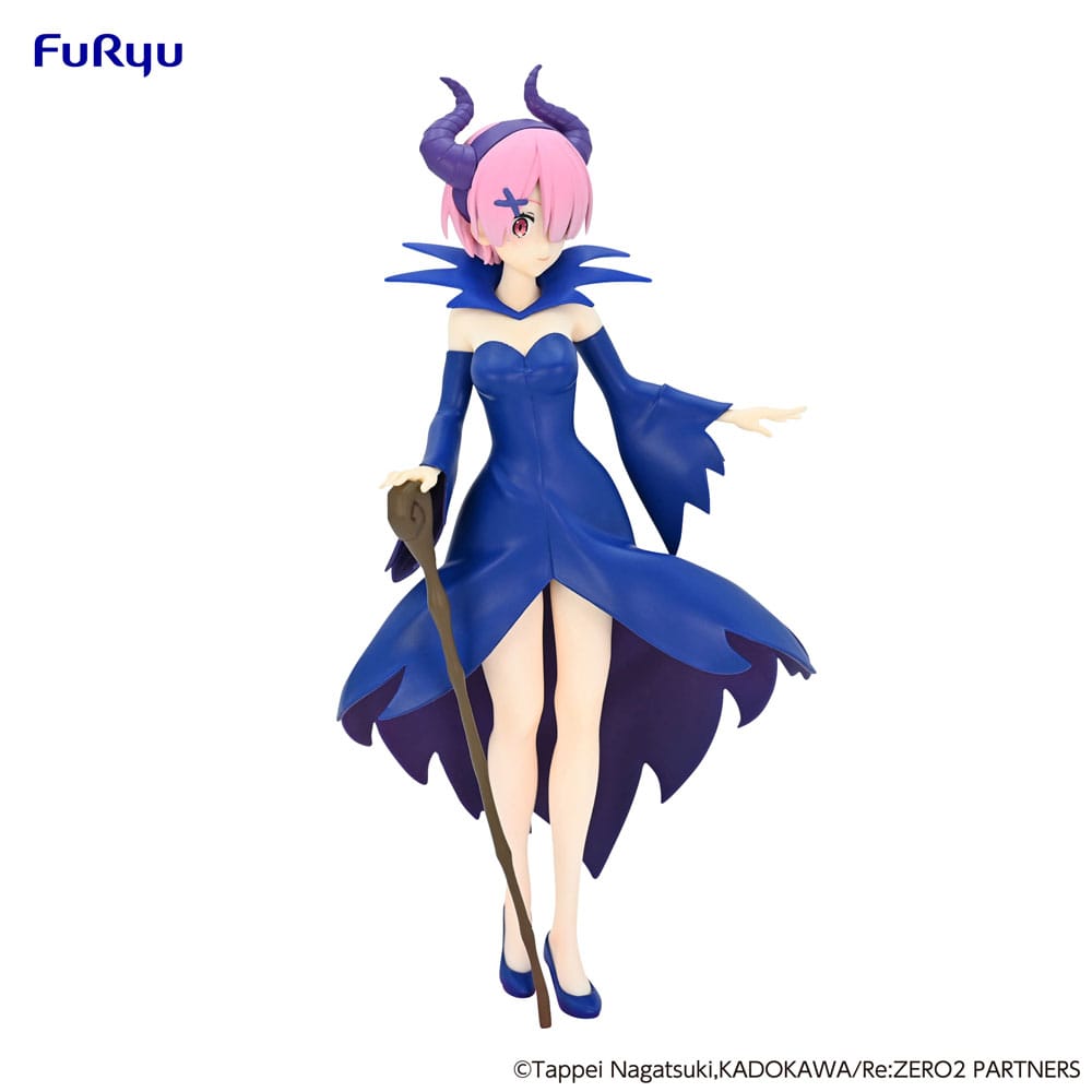 Figurine Ram Sleeping Beauty Another Color SSS - Re:Zero - Vue de coté fond blanc