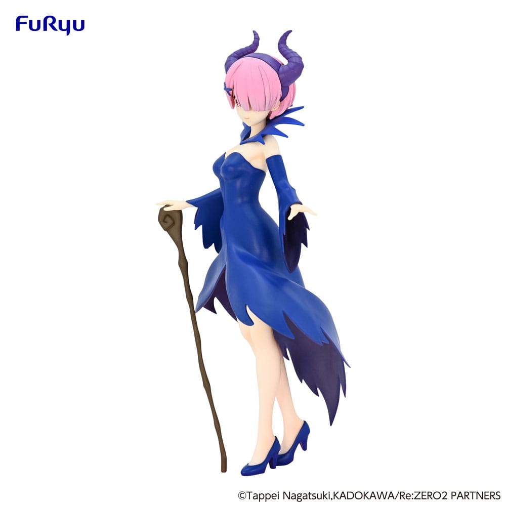 Figurine Ram Sleeping Beauty Another Color SSS - Re:Zero - Vue de coté fond blanc