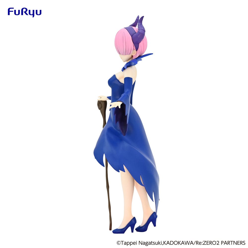 Figurine Ram Sleeping Beauty Another Color SSS - Re:Zero - Vue de coté fond blanc