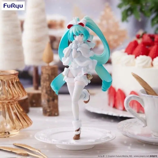 Figurine Hatsune Miku Sweet Noël 18 cm – FuRyu Exceed Creative en tenue festive