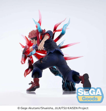 Figurine Yuji Itadori Black Flash Luminasta 15cm par Sega – Jujutsu Kaisen de dos