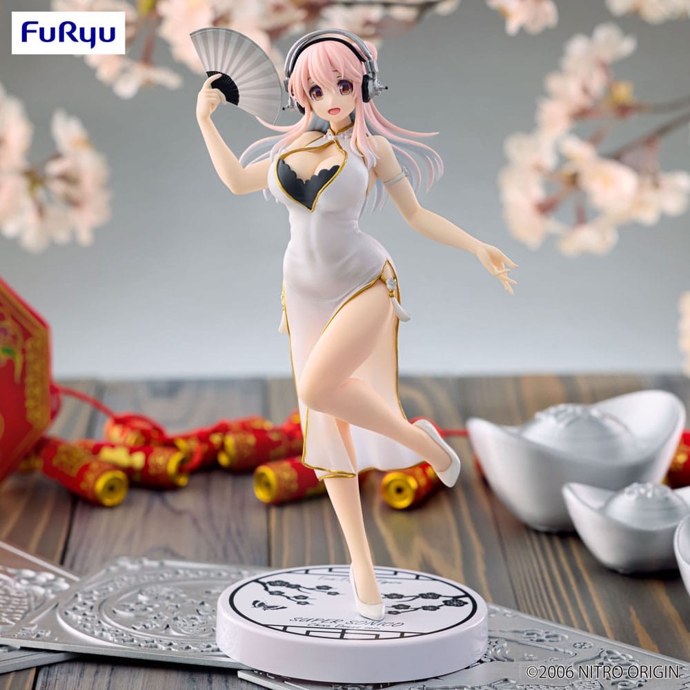 SUPER SONICO – Trio-Try-iT Sonico White Cheongsam face