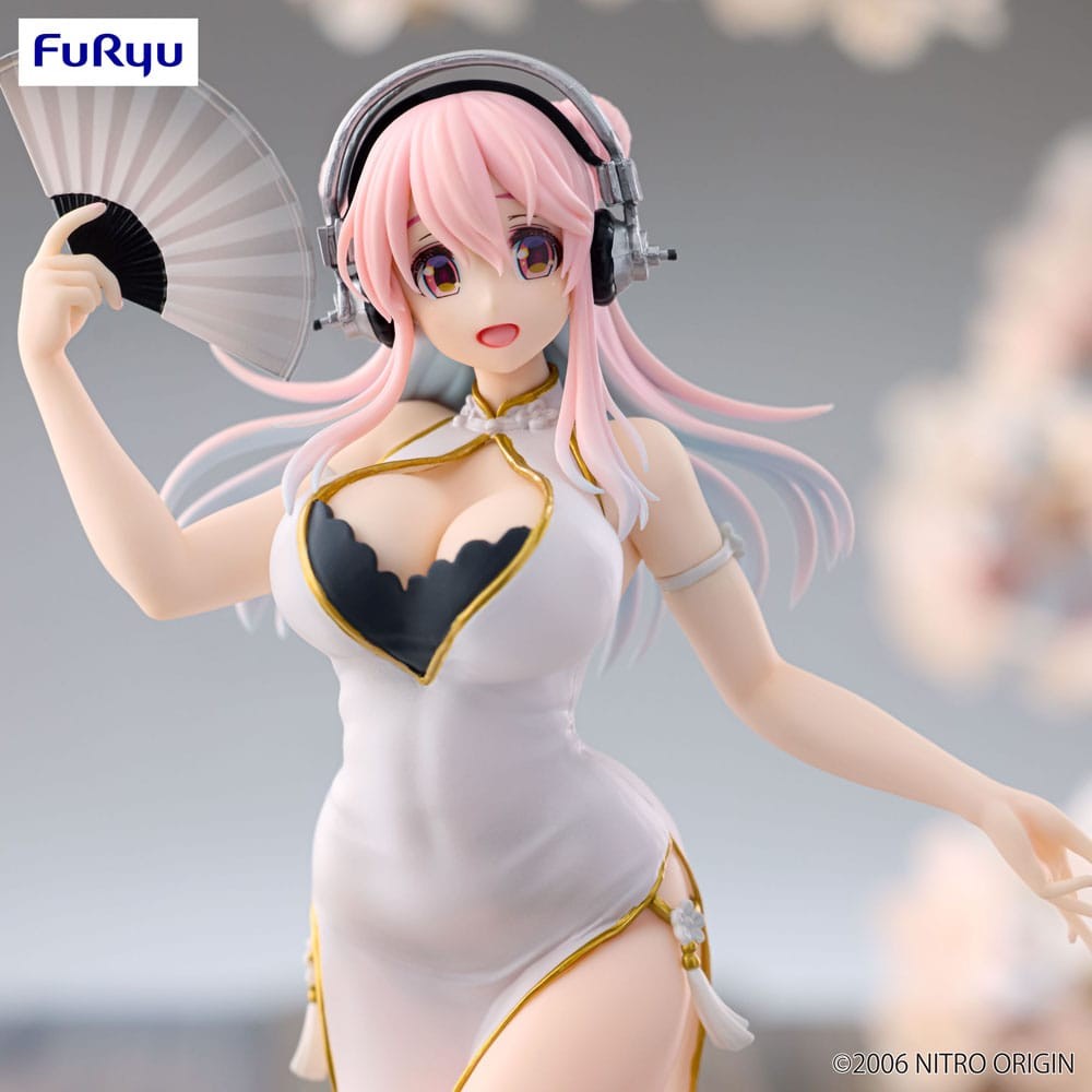 SUPER SONICO – Trio-Try-iT Sonico White Cheongsam face