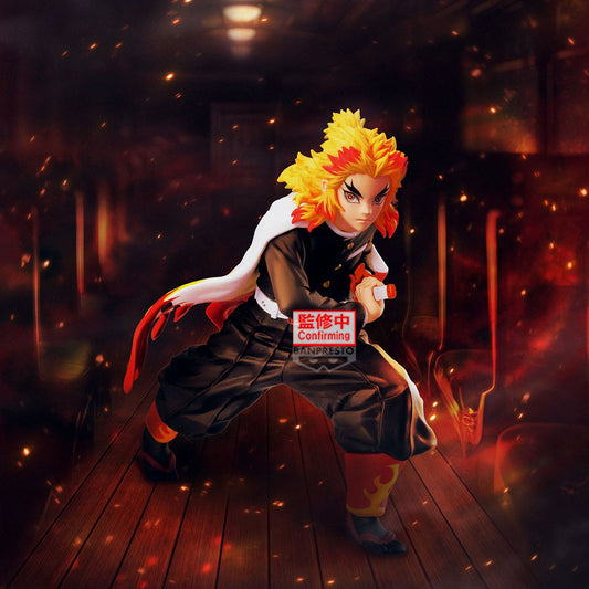Figurine Demon Slayer Kyojuro Rengoku Maximatic Banpresto 16 cm décors