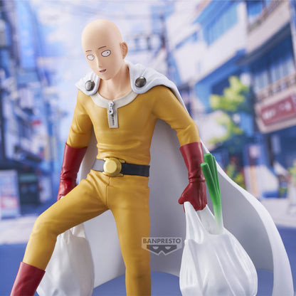 Figurine Saitama One-Punch Man Life Figure Banpresto 20cm costume jaune