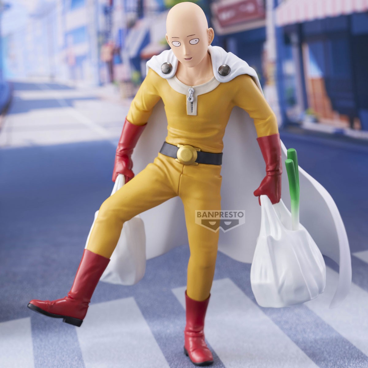 Figurine Saitama One-Punch Man Life Figure Banpresto 20cm costume jaune