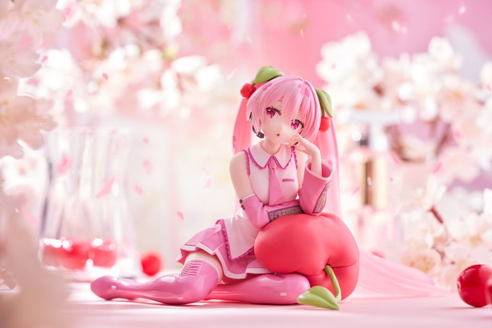Hatsune Miku Figurine Sakura Miku Cherry Cushion